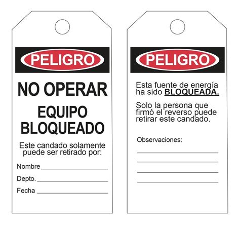 Etiquetas De Bloqueo Loto 7024 10pzs Seguridad Industrial ALSE MEXICANA