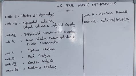 Trb Btassistant2023 Ug Trb Mathematics Material Test Batch Youtube