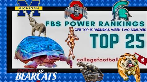 Cfp Top 25 Rankings Cfb Week 2 Top 25 Rankings College Football Top