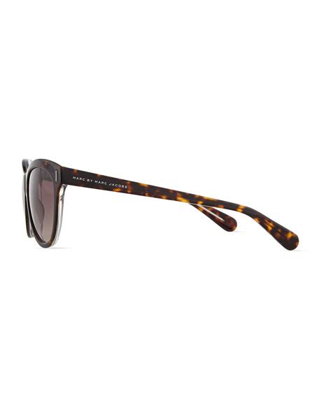 Marc By Marc Jacobs Rounded Cat Eye Sunglasses Havana