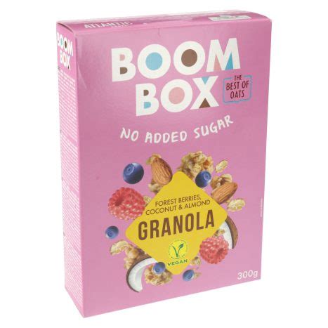 OVSENA GRANOLA GOZDNI SADEŽI KOKOS IN MANDLJI BOOM BOX 300G SPAR