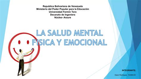 La Salud Mental Fisica Y Emocional Ppt