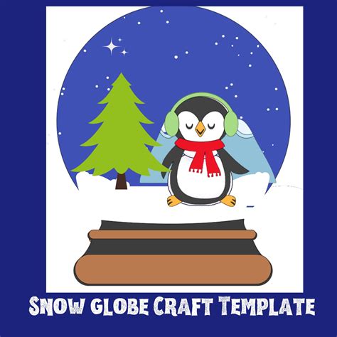 Snow Globe Printable Template Winter Craft for Kids Preschool Craft - Etsy