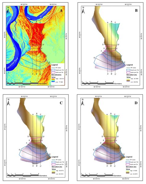 A LiDAR-based topographic elevation map and polynomial surfaces of the ...