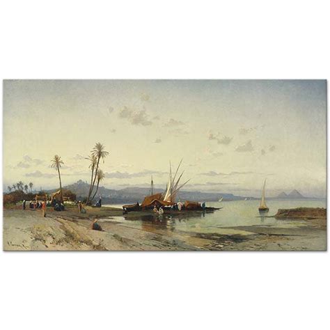 Hermann David Salomon Corrodi Along The Shore Of The Nile Art Print