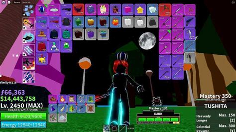 Blox Fruit Lv 2450Max Human V3 Dark AWAKEN GodHuman Hallow