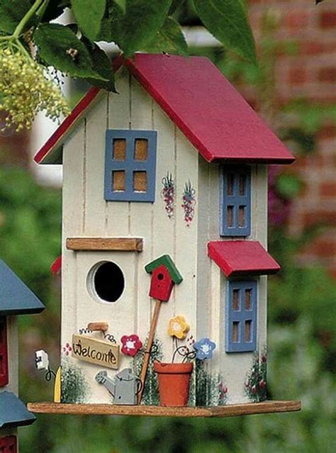 Bird Houses Painted, Decorative Bird Houses, Bird Houses Diy, Fairy Houses, Homemade Bird Houses ...