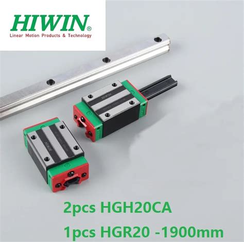 1pcs Original Hiwin Rail HGR20 L 1900mm 2pcs HGH20CA Linear Block