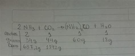 Si Colocamos Gramos De Amon Aco Nh Y Gramos De Di Xido De