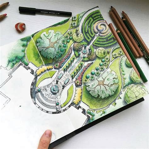 Nice Landscape Design Sketches By Varvaradolandesign From Saint