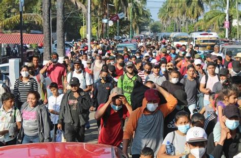 Cientos De Migrantes Protestan En Chiapas Contra Las Redadas El