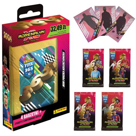 PUSZKA MINI FIFA 365 2024 PANINI KARTY PIŁKARSKIE 4x SASZETKA 3x