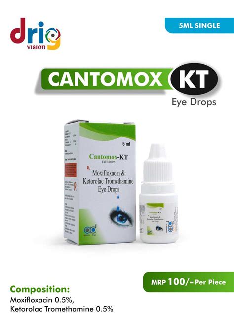 Moxifloxacin Ketorolac Tromethamine Eye Drop Cantomox Kt Eye Drop