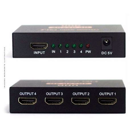 Splitter HDMI MD9 1x4 Portas 1080P 7148