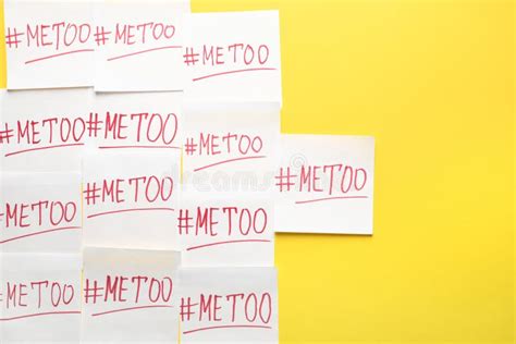 Hashtag Metoo Under Torn Color Paper Stock Image Image Of Internet