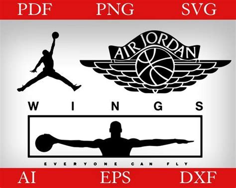 Logo Jordan Jordan Wings Svg Jordan Cut Template Vector Png | The Best ...