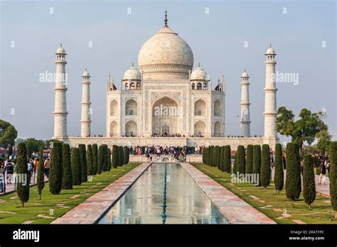 Taj Mahal Unesco World Heritage Site In New Delhi India Stock Photo