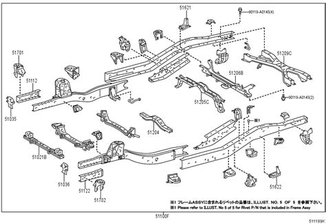 Frame Crossmember Sub Assembly Rear Autoparts Toyota