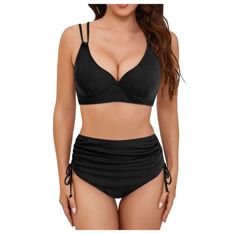 Adviicd Modest High Waisted Bikini Set For Women With Tummy Control And Crisscross Cutout Design