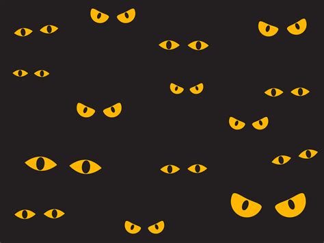 Vector Illustration Spooky Eyes In The Dark Background Halloween