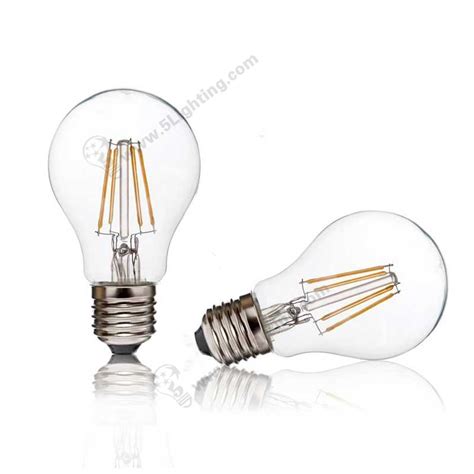 E27 LED filament dimmable 4w, A19 LED filament light bulbs medium a60 ...