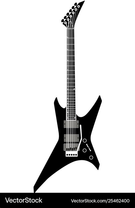 Electric guitar silhouette Royalty Free Vector Image