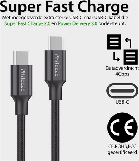 Usb C Adapter Poorten Usb C Naar Usb C Kabel Gan W Snellader