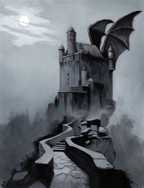 Libro Dracula Dracula Art Dark Illustration Art Vampire Castle Art