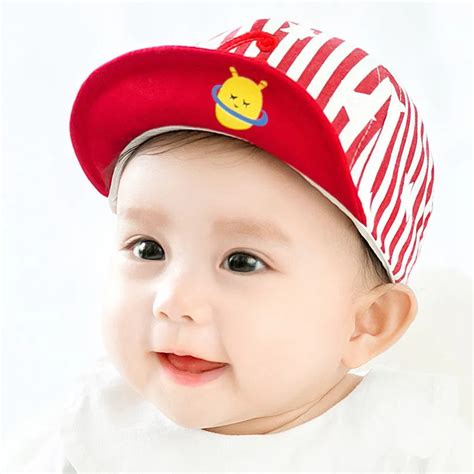 Baby Sun Cap Newborn Baby Boy Cap Summer Infant Outdoor Hat Cap Striped ...