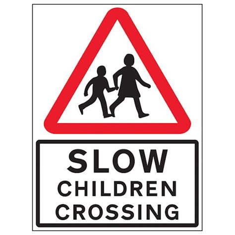 Slow Children Crossing Traffic And Parking Signs Reflective Traffic