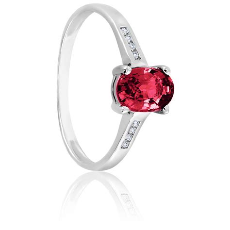 Bague Rubis Or Blanc K Diamants Ct Rosatella Ocarat