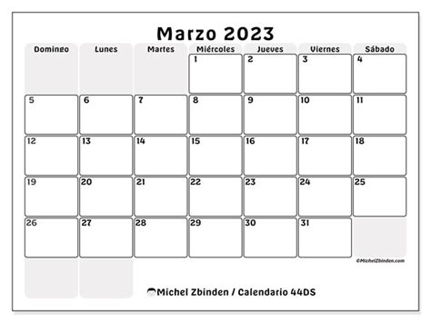 Calendario Marzo De 2023 Para Imprimir 502ds” Michel Zbinden Co