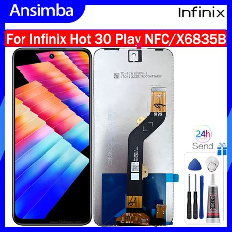 Ansimba Original For Infinix Hot Play NFC X X B LCD Display Touch Screen
