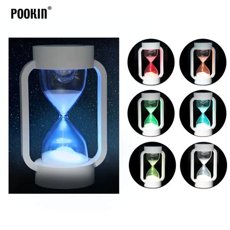 Creative Led Induction Hourglass Sleep Light Timers Sand Clock Lamp For Bedroom Living Room Home