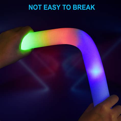 Foam Glow Sticks Bulk 100 Pack 3 Modes Flashing Led Light Sticks Glow