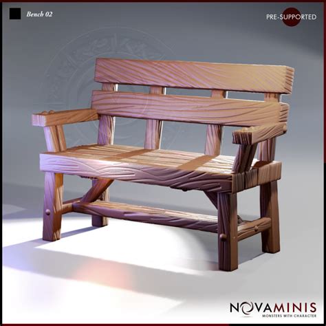 3d Printable Bench 02 By Novaminis