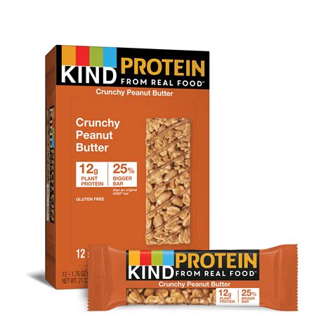 Kind Protein Bars Crunchy Peanut Butter Gluten Free 1 76oz 12 Snack Bars