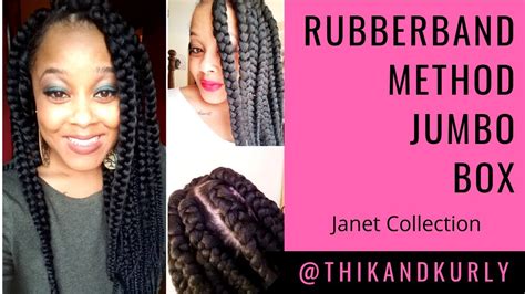 Rubber Band Method Jumbo Box Braids Ez Wear Braid Eztex Youtube