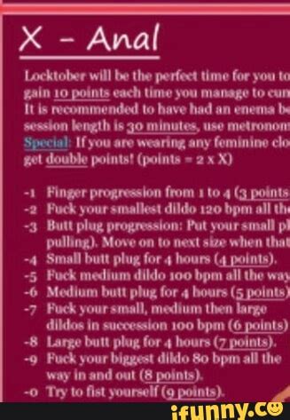 X Anal Locktober Will Be The Perfeet Time For You To Gain Points Each Time You Manage To