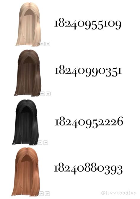 Cute Straight Sleek Hair In Blonde Brown Black And Ginger Brown Hair Roblox Black Hair