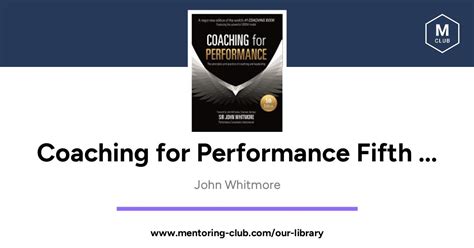 Coaching For Performance Fifth Edition The Principles And Practice Of