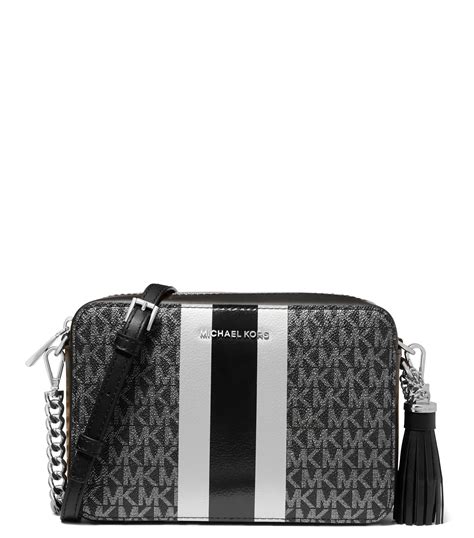 Michael Kors Bolso Crossbody Negro Con Monogram Jet Set Mujer El