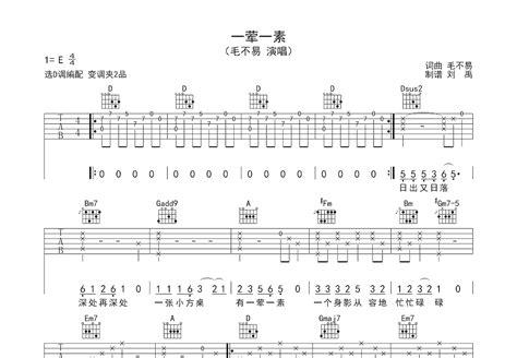 一荤一素吉他谱毛不易d调弹唱78专辑版 吉他世界