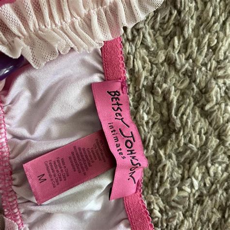 Betsey Johnson Pink Heart Cami Lingerie Top Size Depop