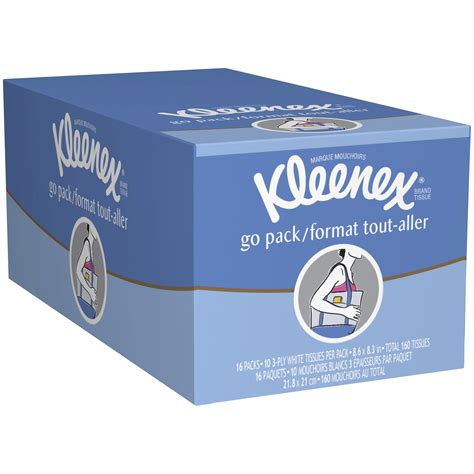 Kleenex Go Pack Personal Individual Trial Size Mini Pocket Pack Facial