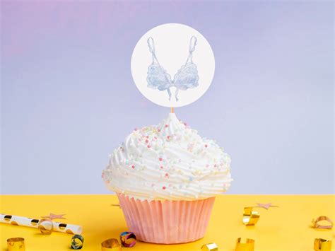 Lingerie Cupcake Toppers Lingerie Shower Cupcake Toppers Etsy