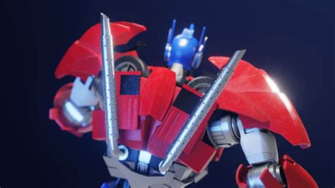 Optimus Prime Transformers Prime Character Rig Blender Market Lupon