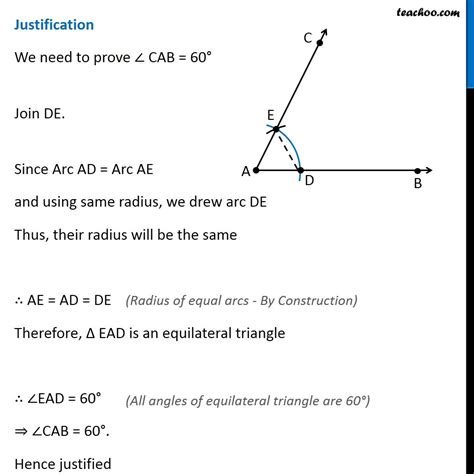 Construction 11.3 - Construct angle 60 degree - Chapter 11 Class 9