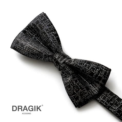 DRAGIK B00101 Nouvelle Conception Shinning Points Avec Solide Bow Tie