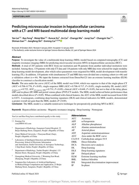 Predicting Microvascular Invasion In Hepatocellular Carcinoma With A Ct